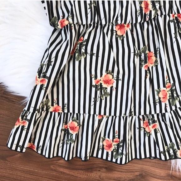 Striped Babydoll Floral Tank - Picture 8 of 8